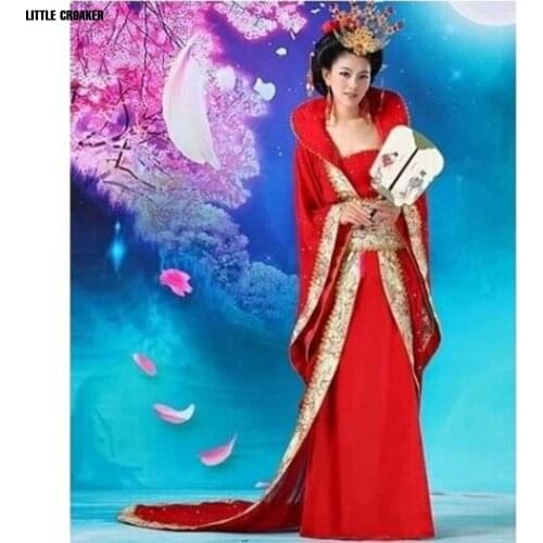 Ancient Chinese Platform China Tang Song Costume Hanfu Imperial Concubine Queen Dress Daming Princess Stage Performance Outfit