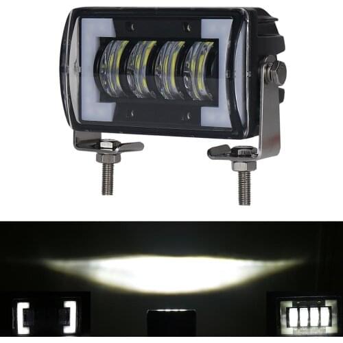 5Inch 12V 24V 6500K 24W Wide Spot Led Light Bar White DRL Angel Eyes Light BAR Offroad 4WD Truck SUV Driving Work Spotlights Car