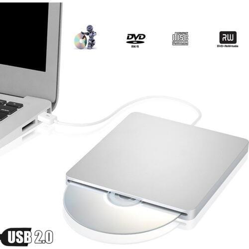 USB External DVD Optical Drive SuperDrive for Apple iMac 27" 21.5" 20" 8X DL Dual Layer DVDRW Writer RAM 24X CD-R Burner White