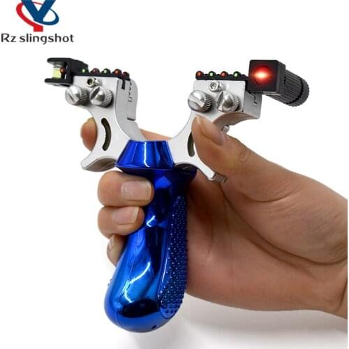 High-quality Rubber Band Slingshot Outdoor Shooting Special Catapult with Red Laser Aiming for Outdoor Shooting Resin Slingshots