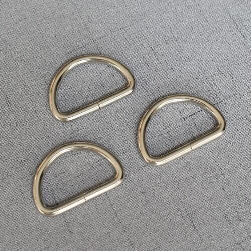 1 Pcs/Lot 32mm Silver Metal Hand Bag Purse Strap Belt Dog Collar Chain D Ring Buckle Clasp DIY Heavy Duty Strong Thickness