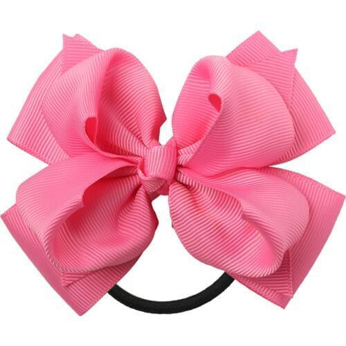 1PC Retail Hot Sale 4" Blessing Hair Bows With Black Elastic Bands Girls Luxury Hair Bows With Headbands Hair Bands