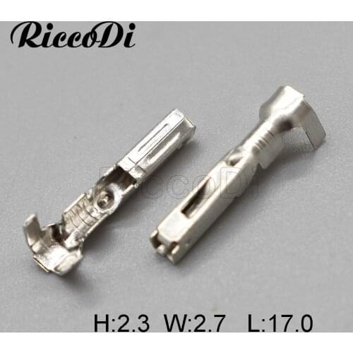 100 Pcs AMP 282110-1 Terminal Female Wire Connector Plugs Socket Fuse Box Wire Harness Soft Jacket Terminal