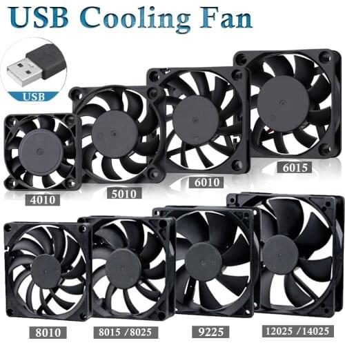 2 Pcs Lot Gdstime 5V USB Connector 80mm x 10mm 40mm 50mm 60mm 80mm 90mm 120mm 140mm PC Fan Cooler Heatsink Exhaust