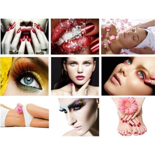 21style Choose BEAUTY SALON SPA TAN MAKE UP MANICURE PEDICURE PICTURE Art Film Print Silk Poster Home Wall Decor 24x36inch