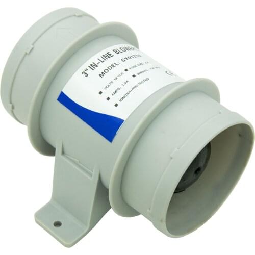 In Line Blower Boat Bilge Blower Cool Fan Marine Cabin Ventilation 3 inch 12V