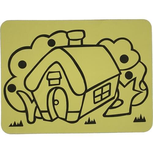 50PCS/LOT.Cartoon sand art cards without sand,Sand painting cards,15x20.5cm sticker cards sand art paper cardboard