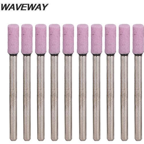 WAVEWAY 10pcs/set 3*4mm Abrasive Mounted Stone For Dremel Rotary Tools Grinding Stone Wheel Head Dremel Tools Accessories