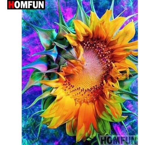HOMFUN Full Square/Round Drill 5D DIY Diamond Painting "flower" Embroidery Cross Stitch 5D Home Decor A07932