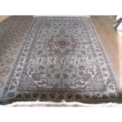 Free shipping 6'X9' 160 Line Hand-knotted Wool and silk Oriental Persian carpet handmade carpet