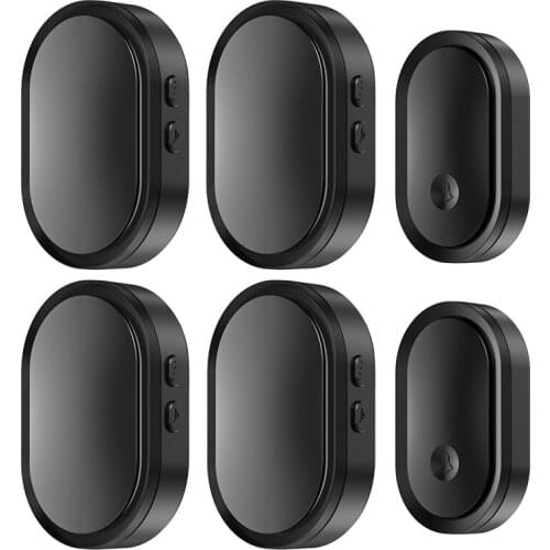 CACAZI Welcome Wireless Doorbell Waterproof 300M Remote 2 Button 4 Receiver Smart LED Light Home Door Ring Bell Electronic