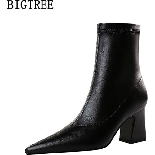 Women Black Heels Ankle Boots High Heels Women Shoes Boots Female Women Shoes Ladies Shoes Bottine Schoenen Chaussure Femme