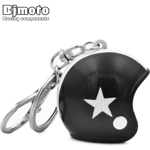 Motorcycle Key chain Cute Safety Helmet Hat Knight Hat Car Keychain BagKey Ring