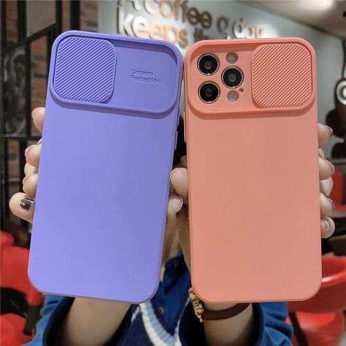 Case For Samsung A50 A51 A71 A41 A31 A21 A11 A21S A32 A42 A52 A72 A02 S20 FE S21 PLUS Ultra Cover Lens slider candy color