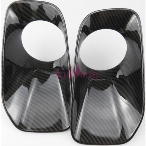For Jeep Renegade 2016 2017 Carbon Fiber Color Front Fog Lamp Cover Light Trims Car Styling Accessories