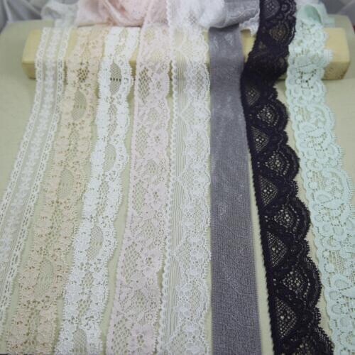 E Series Elastic Stretch Lace Trim 10 Yards/lot 21mm-30mm Width DIY Sewing/garment/clothes Elastic Lace