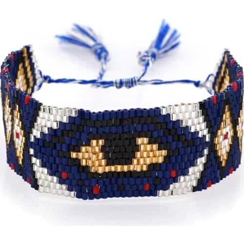 Go2boho Evil Eye Bracelet Jewelry Fashion Wrap Pulsera 2020 Handmade Loom Miyuki Beads Jewellery Adjustable Tassel Bracelets