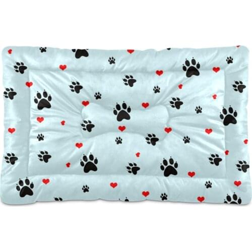 Personalized Soft Pet Mat Short Plush Winter Thicken Warm Cat House Dog Blanket Anti-Slip Animal Pad Washable Custom Pet Bed