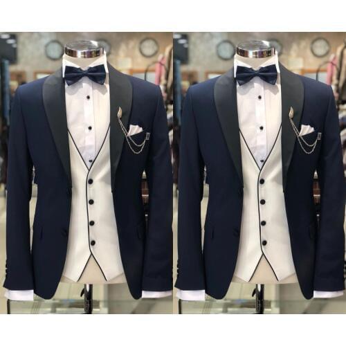 Custom Made Wedding Tuxedos Vintage Fit Formal Best Man Suits Groom Wear Mens Tweed 2 Piece Suits (Jacket+Pants)
