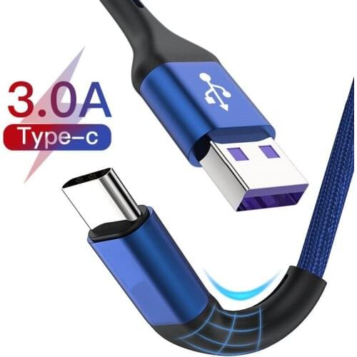 USB Type C Cable For Samsung S8 S9 Huawei P30 P40 Pro Fast Charge Type-C Micro Mobile Phone Charging Micro USB C Cable