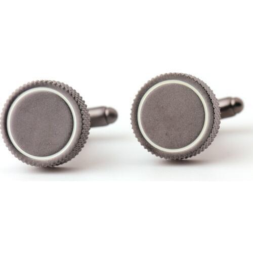Round black matte shirt Cufflinks wholesale and retail