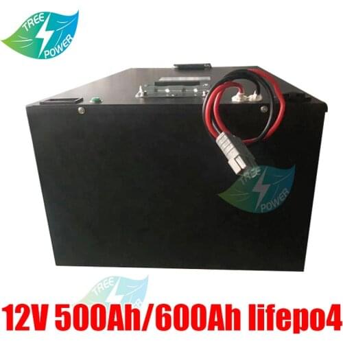12V 500Ah 600Ah Lifepo4 lithium battery built-in BMS large capacity for Solar energy storage motor homes +20A charger
