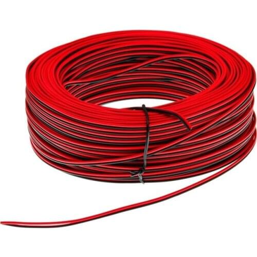 80M 2Pin Copper Extension Electrical Wire Cable LED Strip Cable For Speaker Fan Led Strip Light Solar Panel