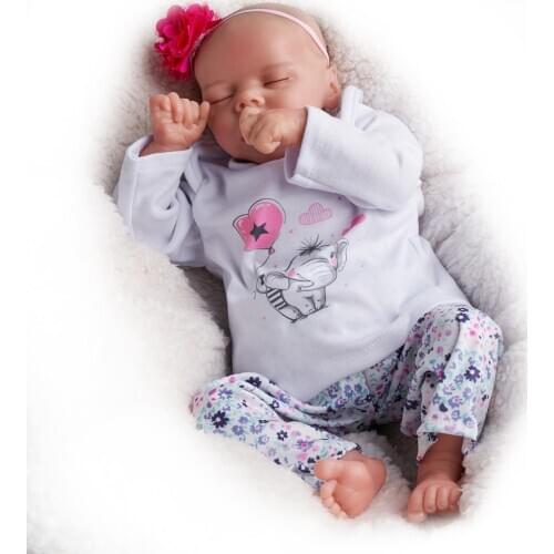 17 Inches Reborn Baby New Born Sleeping Bebe Soft Vinyl Dolls Realistic Doll Surprise Gift Toys For Children Girl LoLреборн