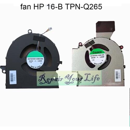 Laptop PC Cooling cpu Fan For HP OMEN 16-B TPN-Q265 M75483-001 EG75070S1 C690 C680 processor Graphics card cooler Radiator fans
