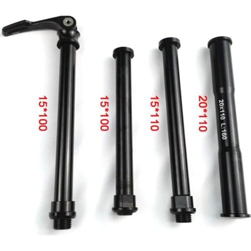 MTB Road Bike Thru Axle Skewer Bicycle Front Fork Wheel Axis Hub Shaft Skewer 100x15mm/110x20mm Cycling Barrel Shaft Accessories