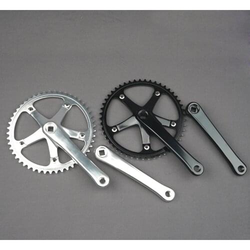 Fixed Gear 48T bike crankset suit 144 BCD retro style Single speed Aluminum alloy crankset 170mm
