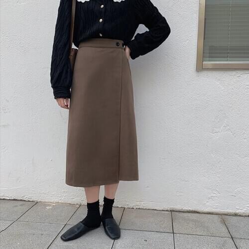 Alien Kitty Women Skirt Solid 2021 New Female High Waist A-line Long Fashion All-match Thin Casual Office Lady