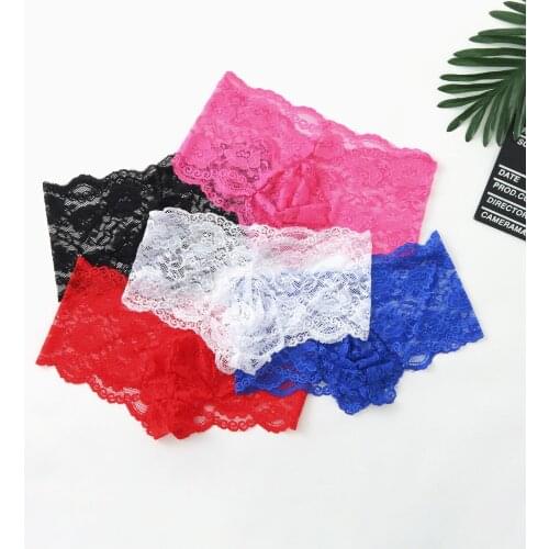 Women Sexy Lace Lingerie Erotic Hollow Out Women Panties Wave Side Female Brief Low Waist Bowknot Sexy Underwear Lingerie