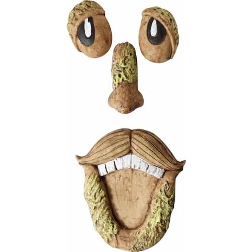 1 Kit Easter Dryad Face Pieces Resin Eyes Nose Mustache Mouth Pieces Easter Outdoor Tree Facial Decoration Woods Party Props