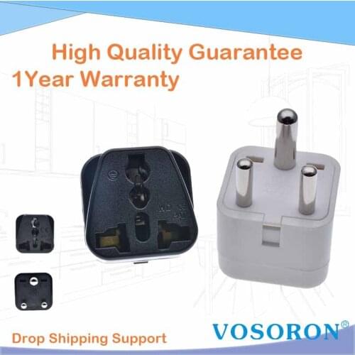 1PC White Black S.Africa Converter AU UK US EU To Small South Africa Plug AC Power Outlet Adapter Socket Nepal India Sri Lanka