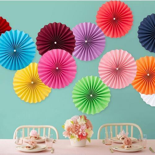 10pcs/lot 20cm(8 inch) Beautiful Peal Tissuel Paper Fan Flower Wedding Decoration Birthday Party Colorful Paper Flowr Ball Deco