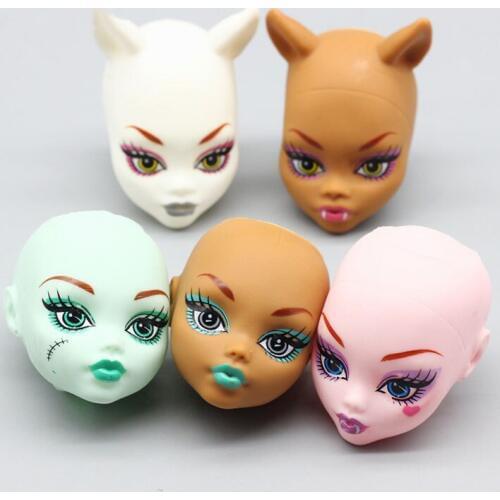10PCS/LOT Hot Sale DIY Makeup Dolls Heads Plastic Moster Doll Heads