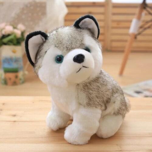 18/22/28cm Simulation Creative Husky Dog Kawaii Cartoon Soft Pillow Stuffed Plush Doll Decor for Kids Children Birthday Gifts
