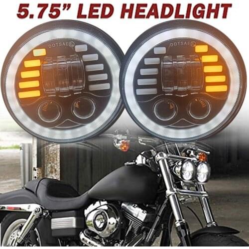 2pc Turn Signal 5.75 inch Led Headlight Halo for Triumph Rocket iii 3 & Speed Triple & Street Triple & Thunde 5 3/4 Inch