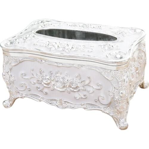 Acrylic Tissue Box Universal Luxury European Paper Rack Office Table Accessories 67JB
