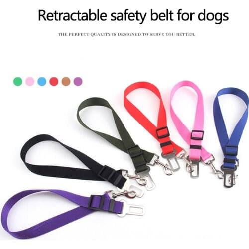 Dog Supplies Car Pet Dog Seat Belt Puppy Car Seatbelt Harness Lead Clip Pet Supplies Safety Auto Traction Dog seat belt Products