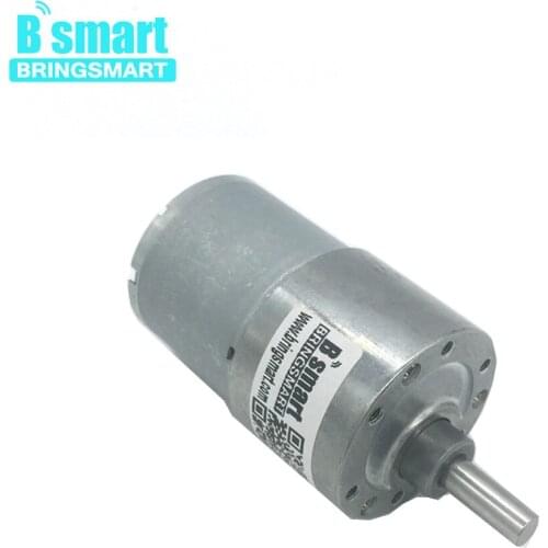 Bringsmart D Shaft All Metal 37mm Diameter Gearbox DC12V 24V Reduction Gear Motor With D-Type Shaft Reductor Motor JGB37-3530