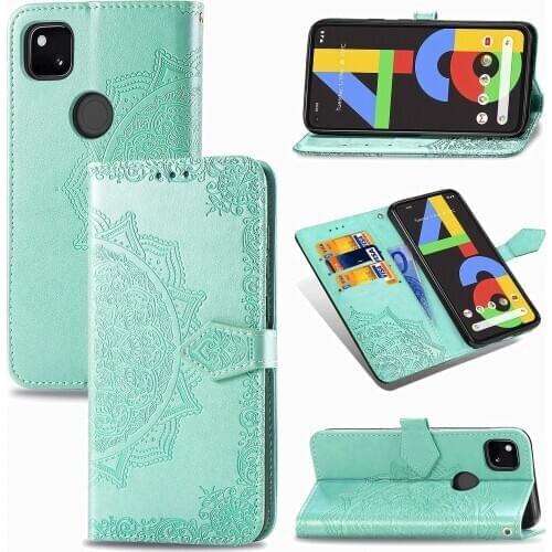 Pixel 4a Case For Google Pixel 4a Mandala Flower Leather Flip Wallet Phone Preservation Cover