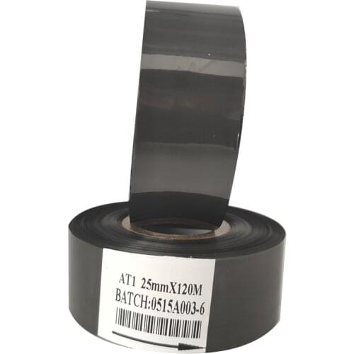 Black color hot ink roll coding foil for ribbon printer