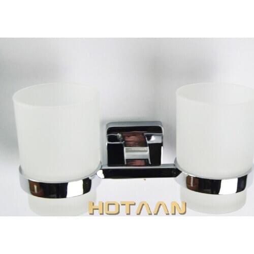 Chrome Color Stainless steel Tumbler Holder Cup & Tumbler Holders Toothbrush Holder Bathroom Accessories Banheiro 10708