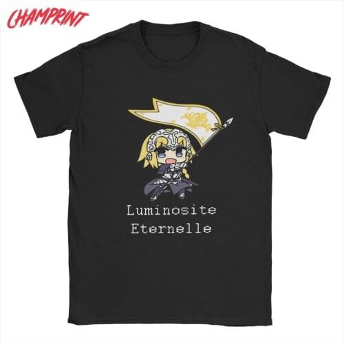 Humor Jeanne Fate Grand Order T-Shirts Men Crewneck Cotton T Shirts FGO Short Sleeve Tees Summer Clothing