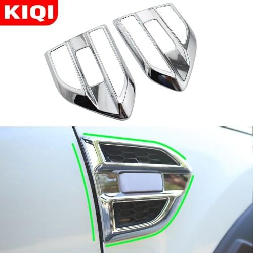 KIQI ABS Chrome Car Styling for Ford Ranger 2016 2017 2018 2019 2020 Car Body Side Turn Light Lamp Panel Cover Trim Accessories