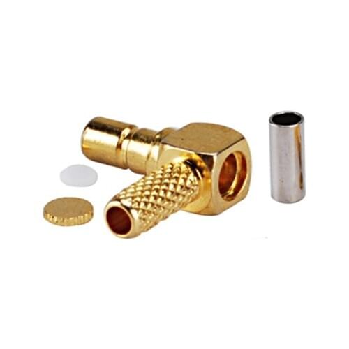 Superbat SSMB Crimp Jack Right Angle RF Coaxial Connector for Cable RG174 RG188A RG316 LMR100