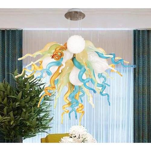 Creative Lamps Chandeliers Lighting Pendant Lights LED Blown Glass Lamp Multi Colored Crystal chandelier Home Decoration