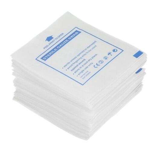 10pcs/lot Cotton Gauze Pads First Aid Emergency Gauze Dressing Waterproof Wound Dressing Sterile Medical Gauze Cheesecloth